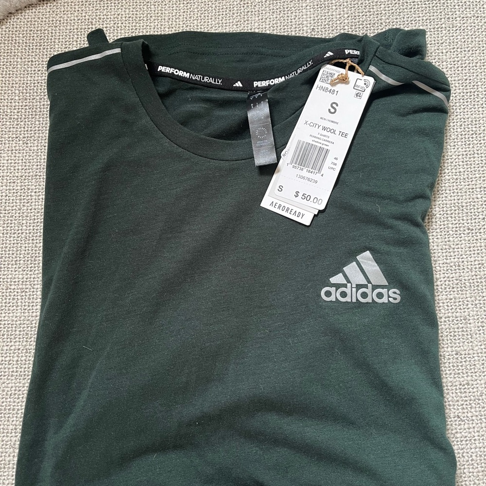 NWT Adidas Men's Green T-Shirt